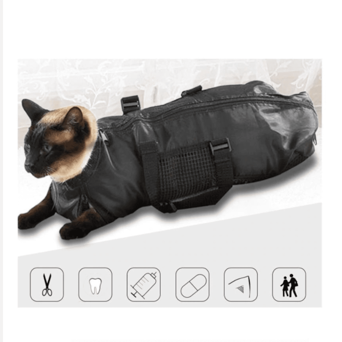 Heavy Duty Adjustable Cat Grooming Restraint Bag Heavy Duty Adjustable Cat Grooming Restraint Bag